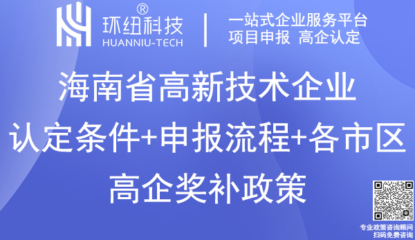 海南省高新技术企业认定申报